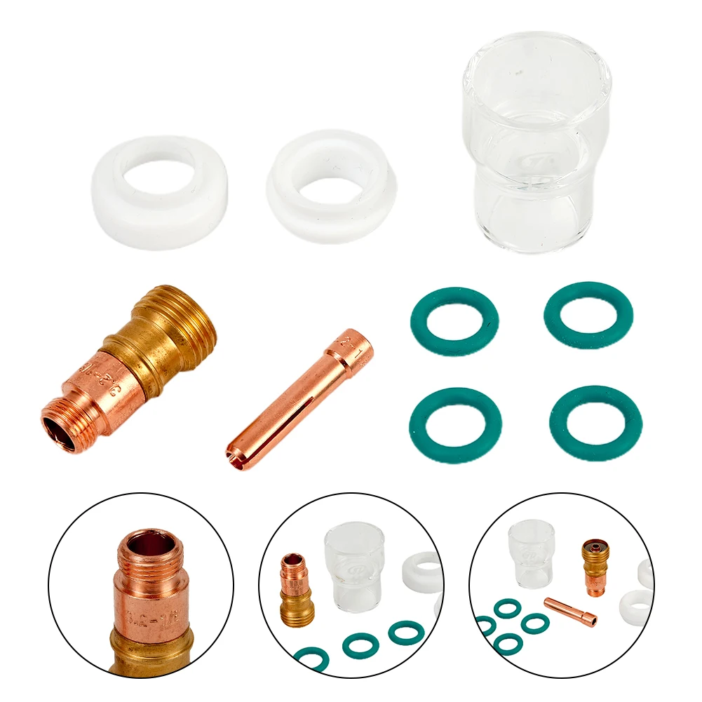 Gas linsen zubehör Schweißen für WIG-WP-17/18/26 brandneue 9 stücke Set Kit Tig dauerhafte Hot Access ersetzt