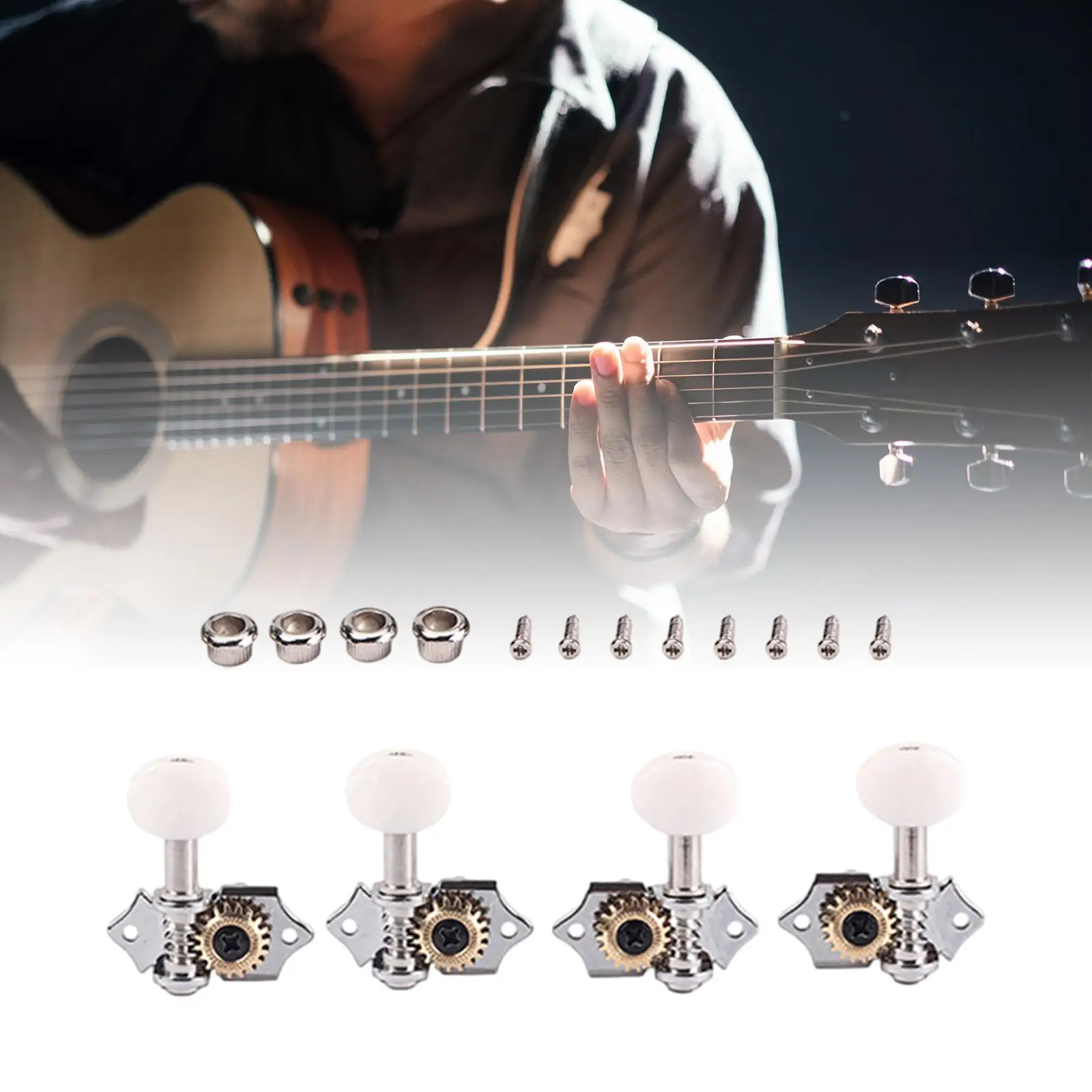 

4Pcs Guitar String Tuning Pegs Professional Replacement Part Tuning Key Pegs Guitar Tuners String Pegs for Classical Guitar Accs