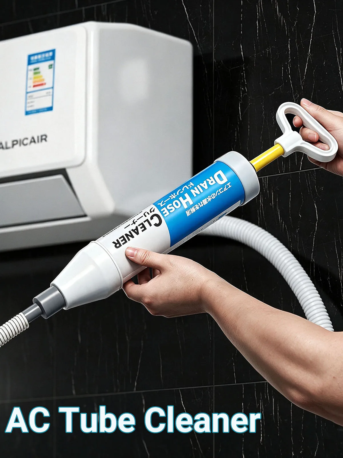 AC-Abflussreiniger-Werkzeug, HVAC-Kondensat-Abfluss-Entstopfer für die Reinigung verstopfter Klimaanlagen im Innenbereich, zur Beseitigung von Wasserlecks, geeignet für Nass- und Trockensauger. – Detail 6