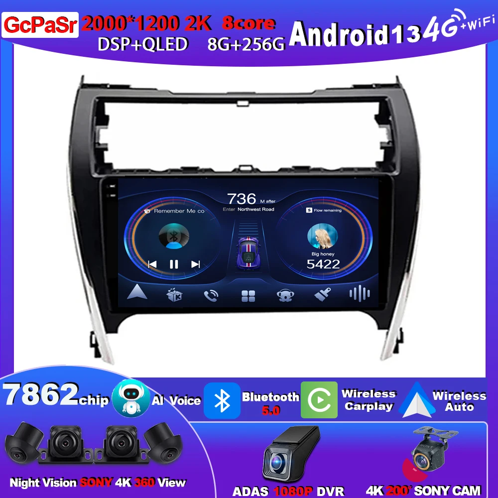 

Radio Carplay Android For TOYOTA CAMRY 7 XV 50 55 2012 2013 2014-2015 2016 2017 Multimedia Bluetooth Car Intelligent Systems DAB