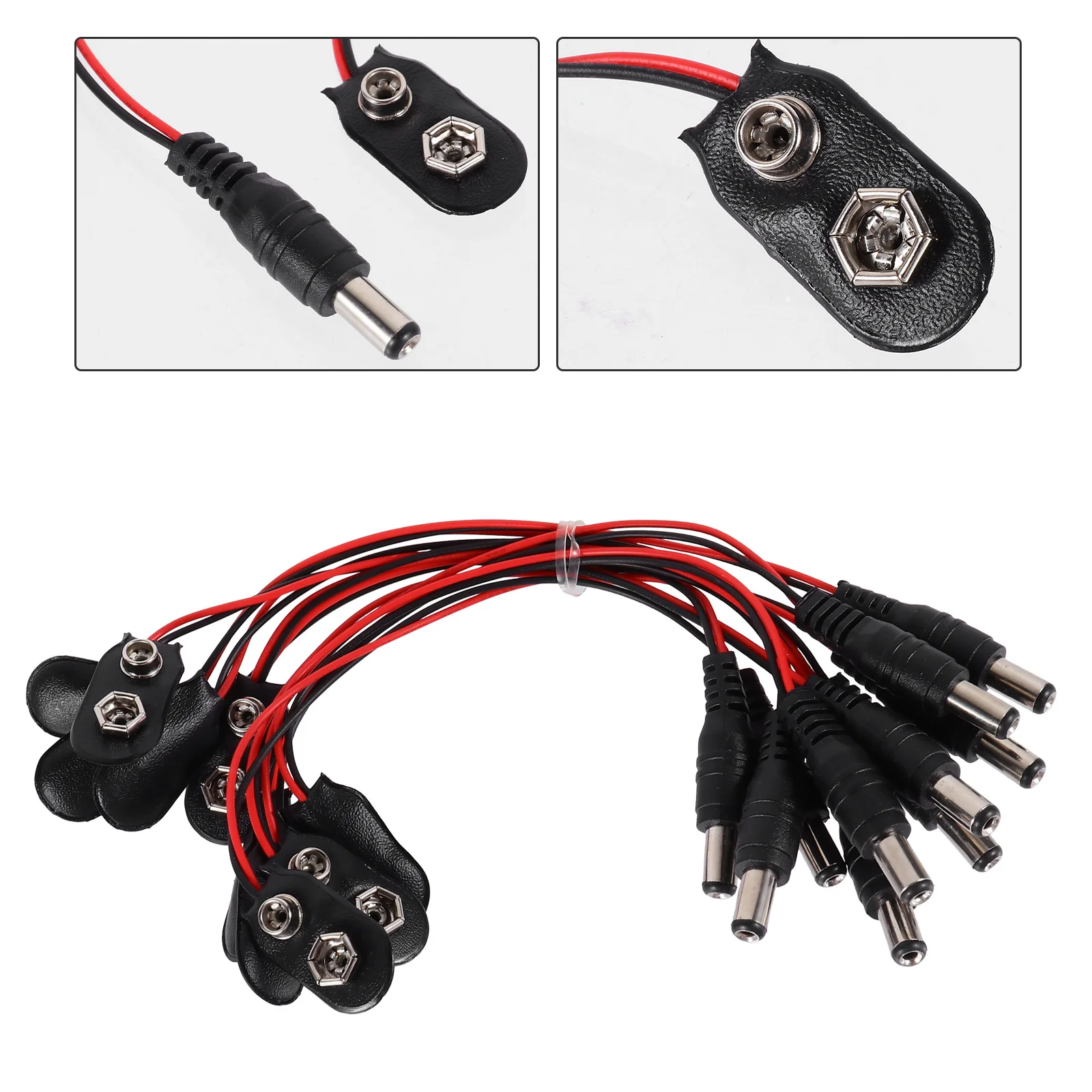 

10Pcs 9V Snap Connectors Reliable Plastic Housing Buckles for Power Connection and Fixing Supply