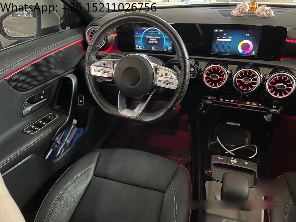 ICarsin 64 Farben W177 Umgebungsbeleuchtung Upgrade für Mercedes Benz A-Klasse A200 A180 Innenatmosphäre LED-Licht