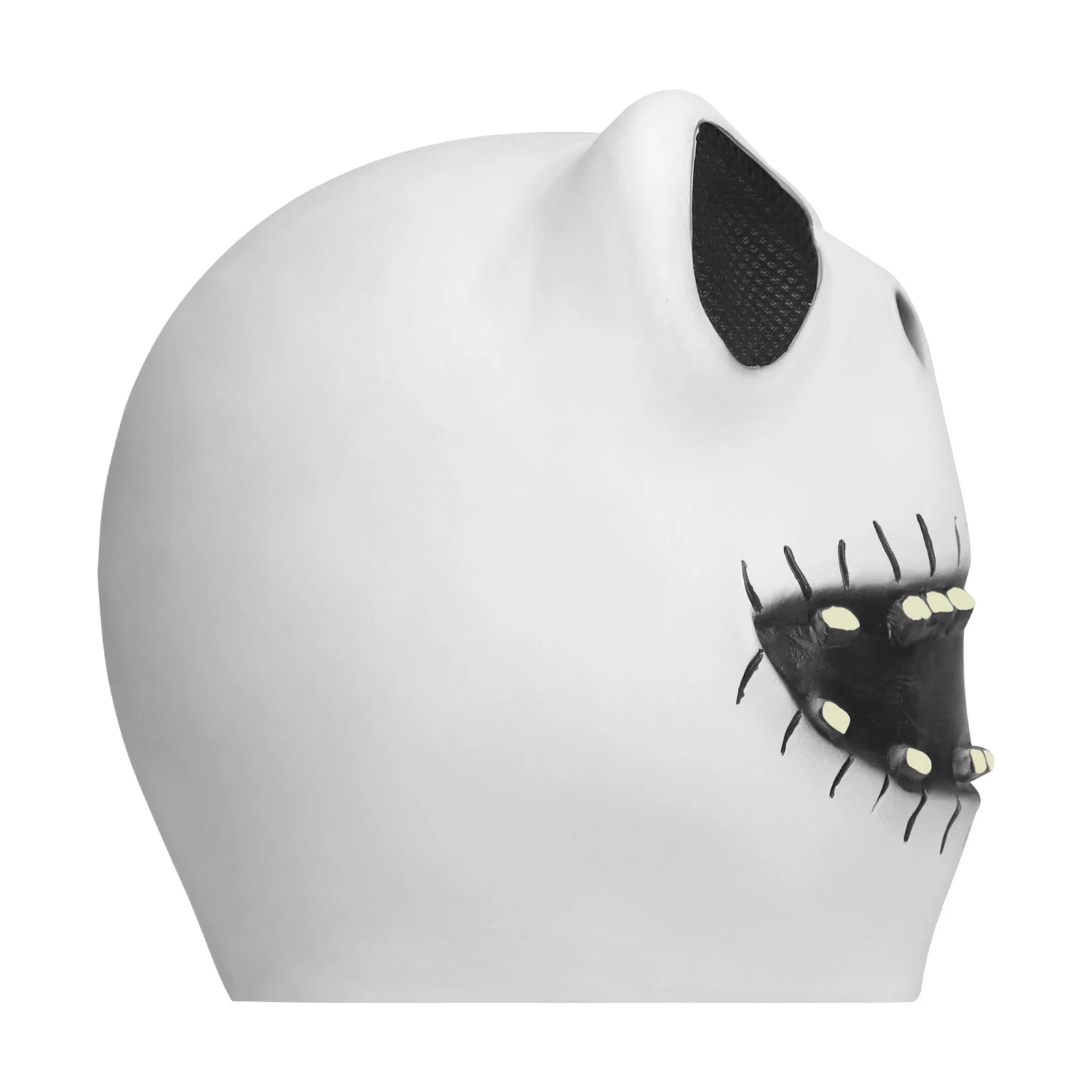 Gruselige Skelettmaske Totenkopf-Maske Skelettkopf für Erwachsene Halloween Cosplay Kostüm Requisiten (mit offenem Mund) – Detail 1