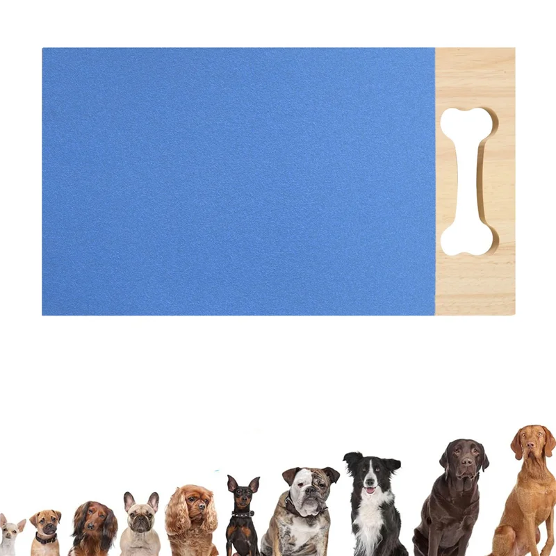 Almohadilla rascadora para perros con caja de golosinas, tabla rascadora para perros, entrenador de molienda de uñas para moler uñas, color morado