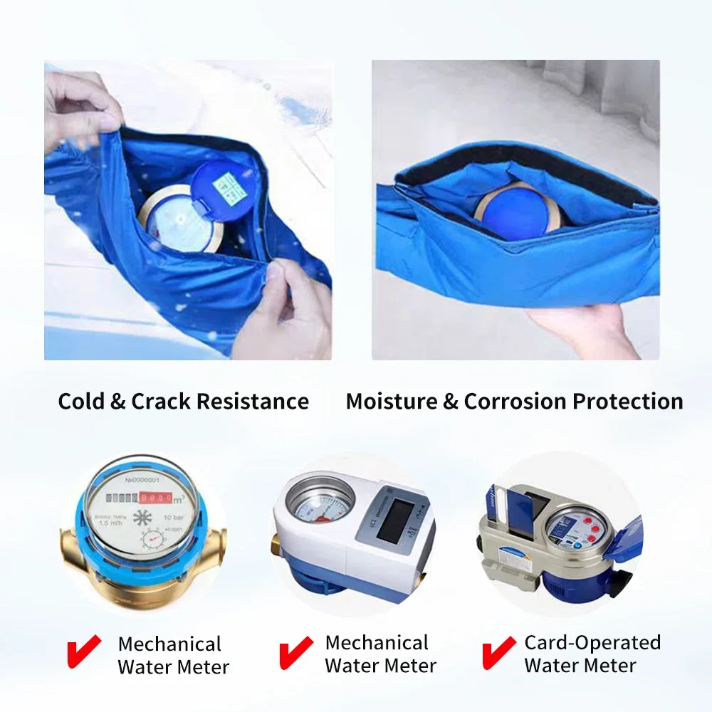 TNCE في الهواء الطلق الشتاء تجميد حماية غطاء عداد المياه مقاومة للماء دائم للإزالة معزول البوليستر الأنابيب حامي