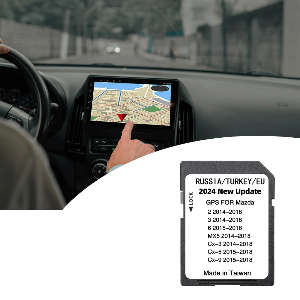 Aggiornamento 2024 Mappe UE Russia Ucraina per Mazda 2 3 6 CX3 CX5 CX9 MX5 Scheda SD 16GB per Navigatore GPS Auto