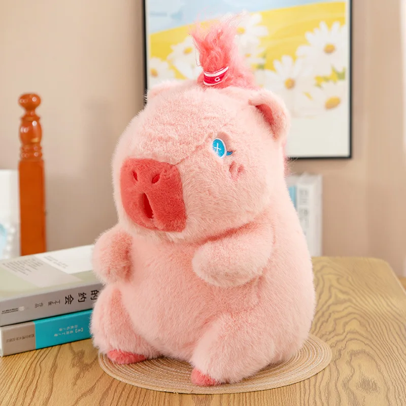 Juguete de peluche Kawaii, muñeco Capibara bonito, flor de cerezo rosa, Animal relleno de béisbol para niños, regalo de cumpleaños, colección de primavera