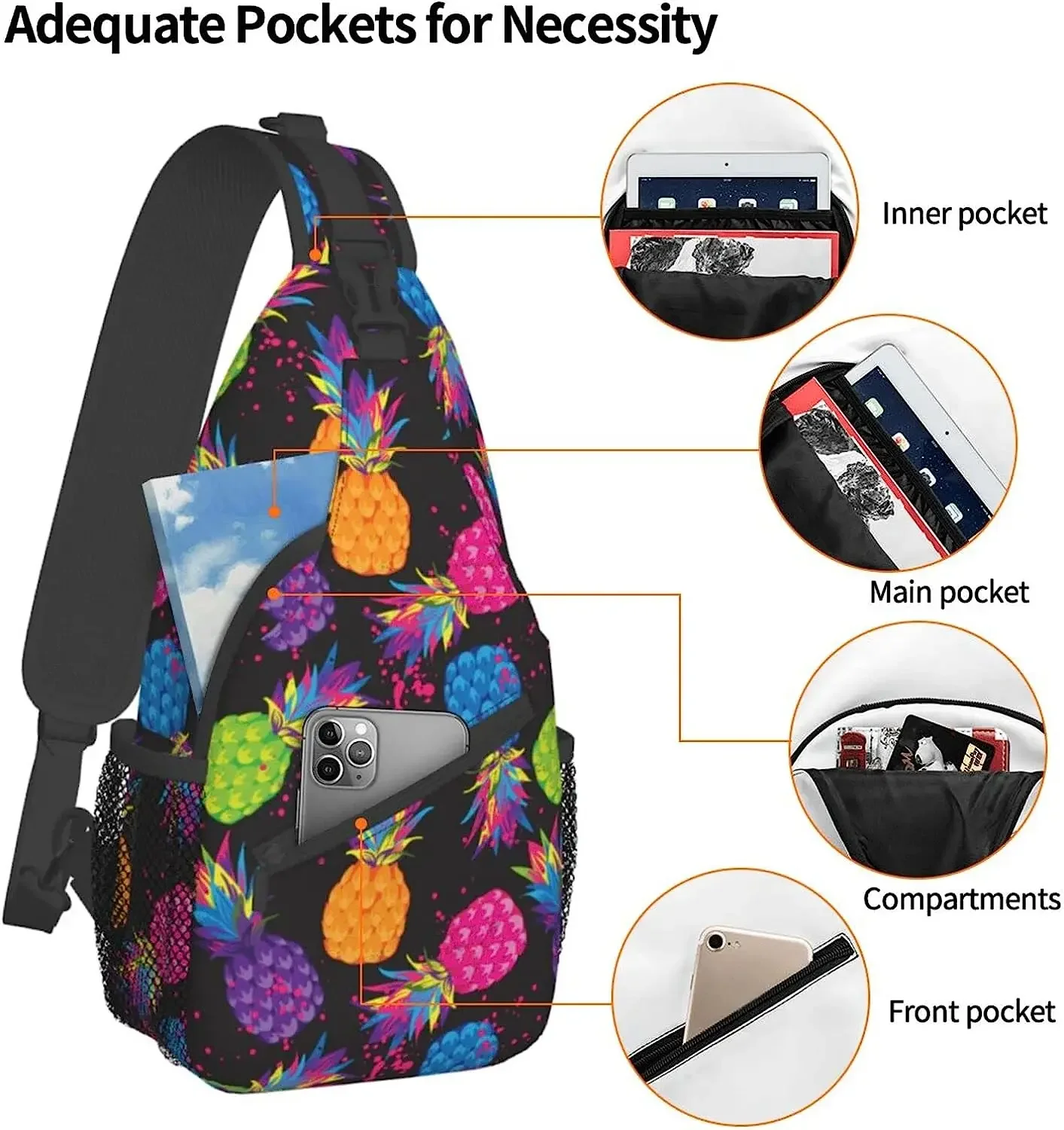 Mochila bandolera unisex para hombres y mujeres, bolso de pecho informal, mochila de hombro, mochila deportiva para viajes, senderismo