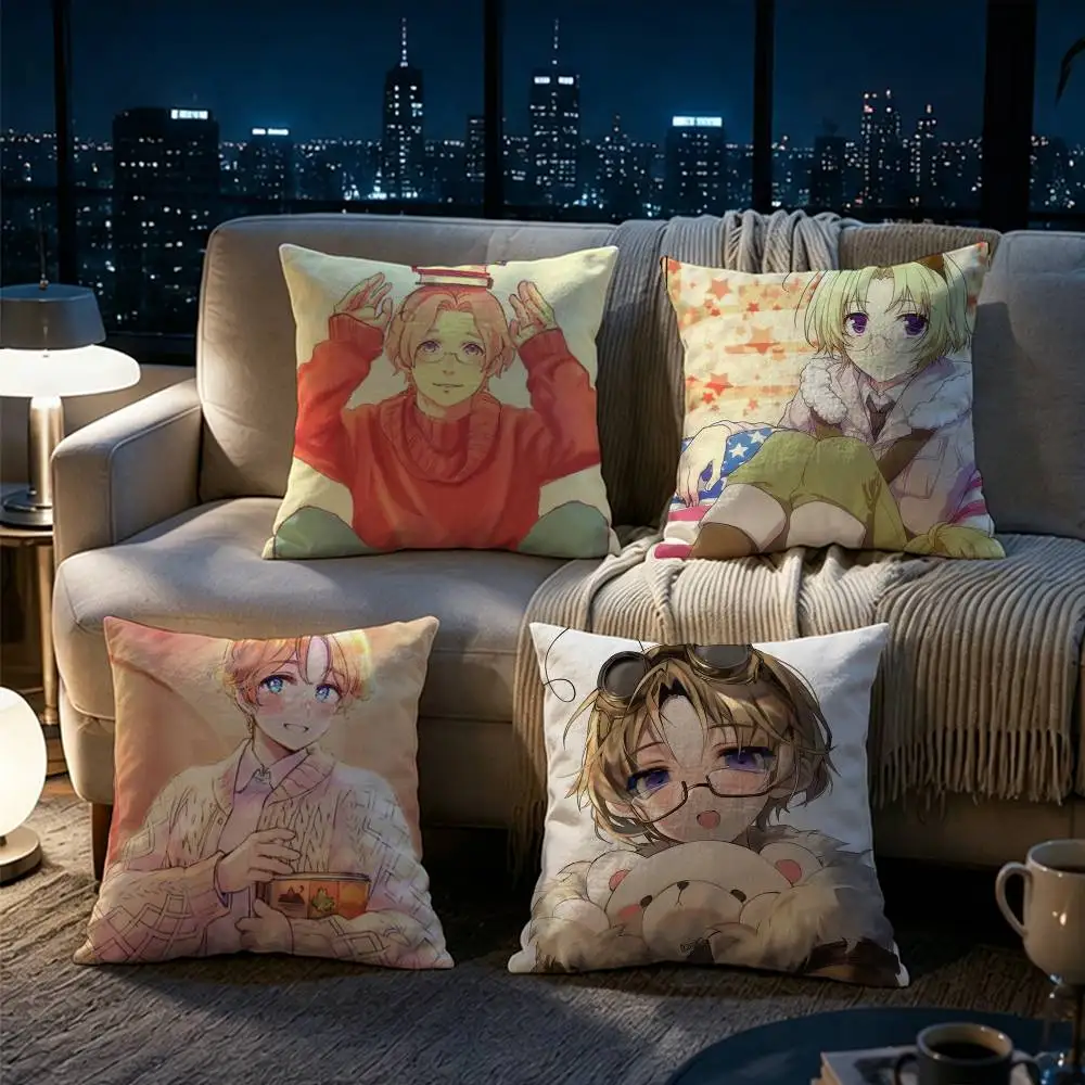 Hetalia Matthew Williams  Pillow cover gift High definition digital printing,Surprise  vivid pattern Household.