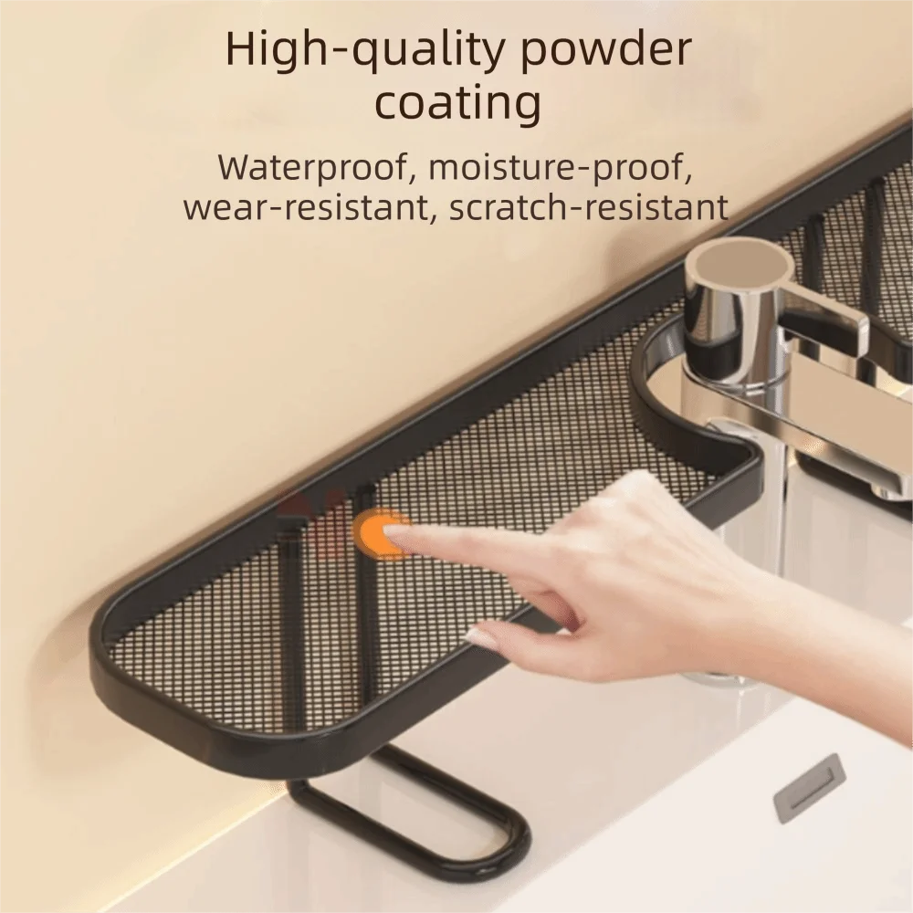 No‑drill /drill‑free Vertical Faucet Storage Rack Countertop Space‑saving Sink Countertop Organizer Stable Vertical