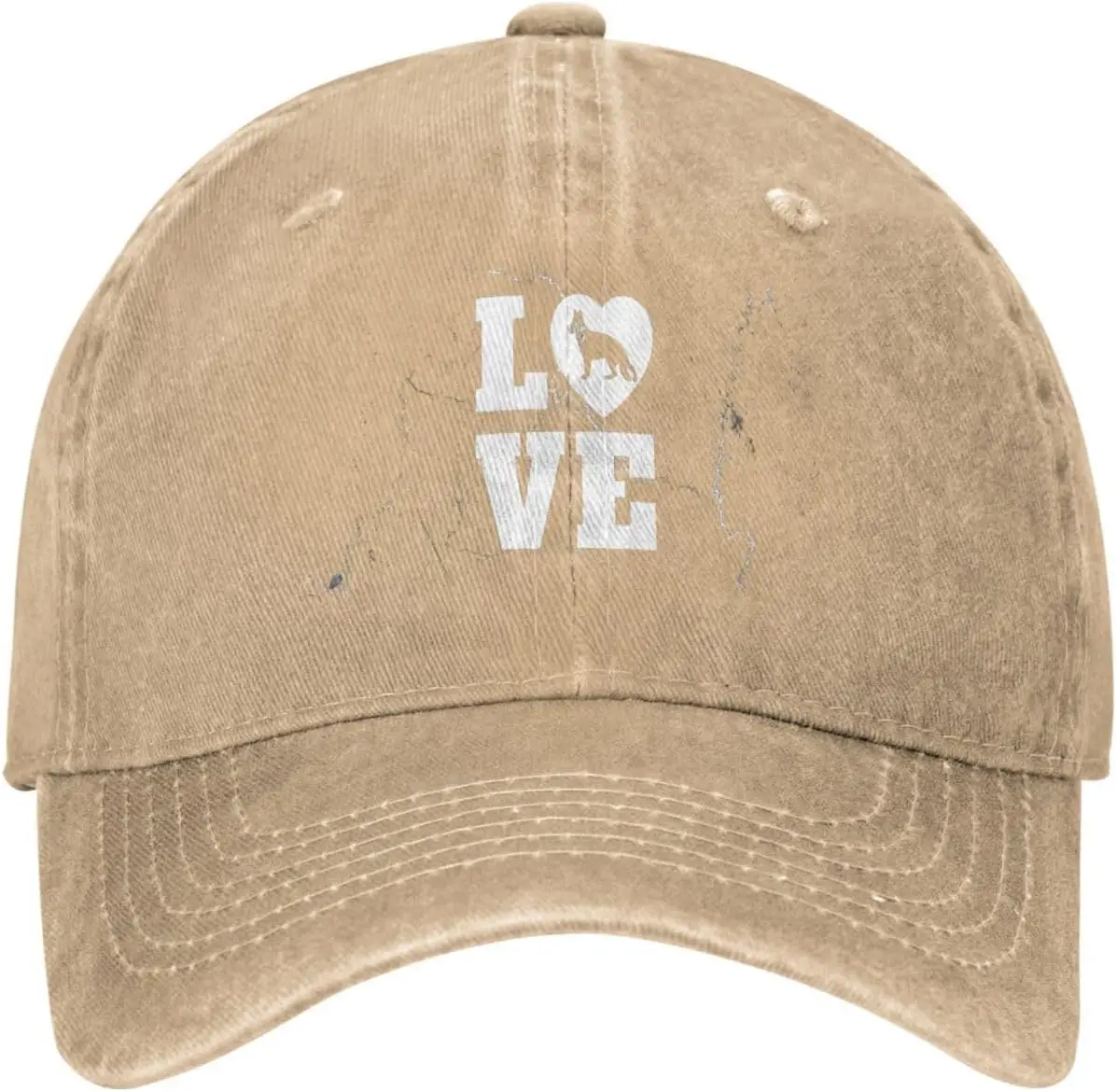 German Shepherd Love Baseball Cap Washed Cotton Adjustable Casual Sports Golf Hat