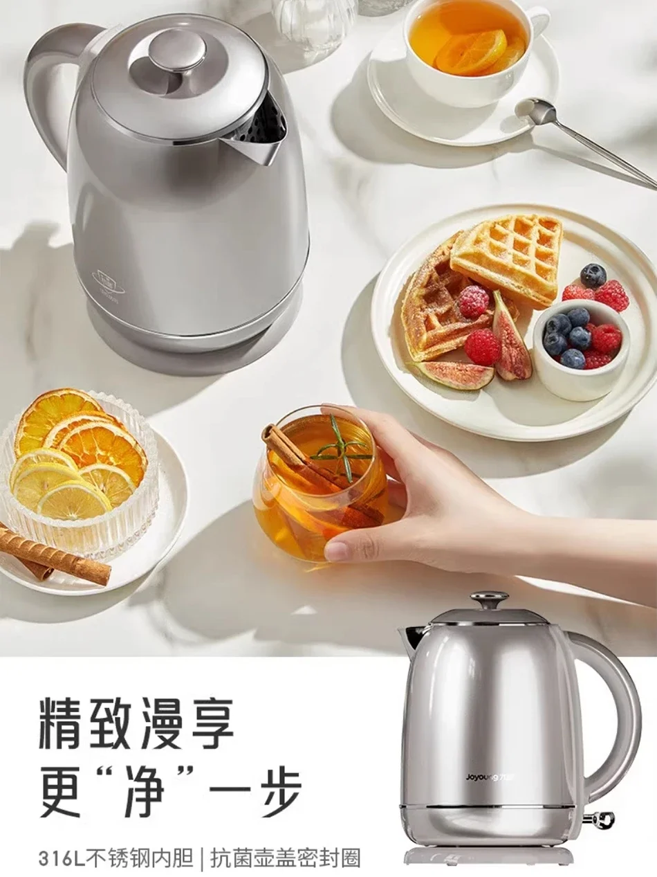 220V Joyoung K15FD-W950 Electric Kettle, 316 Stainless Steel, Double-layered Water Boiler for Home with Auto Shut-off