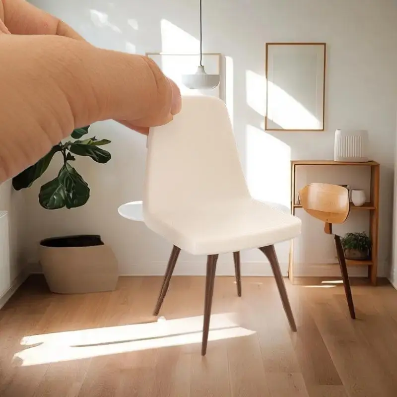 1/12 인형집 시뮬레이션 미니 의자 모델 인형집 가구 장식 장난감 인형 집 미니어처 건축 소품