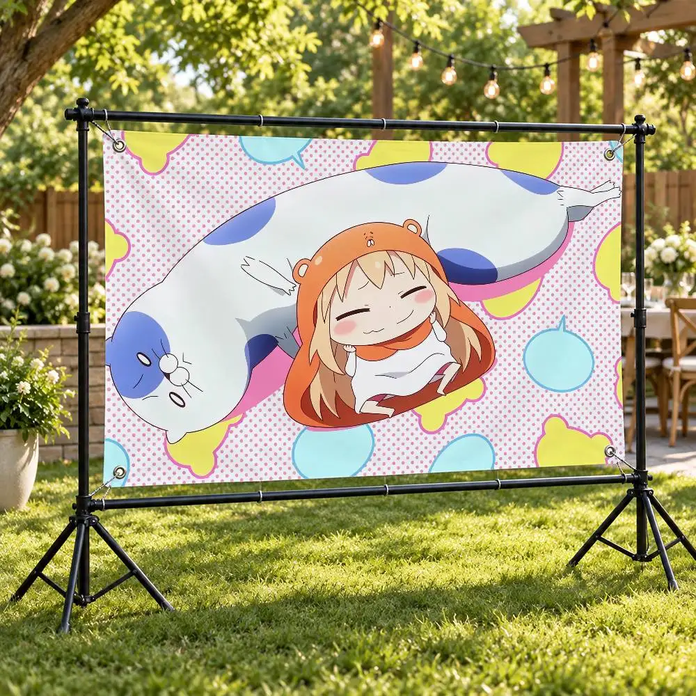 Anime Himouto! Umaru-chan Aesthetic Wall Tapestry Flag Printed Wall Hanging Living Room Party Outdoor Decor
