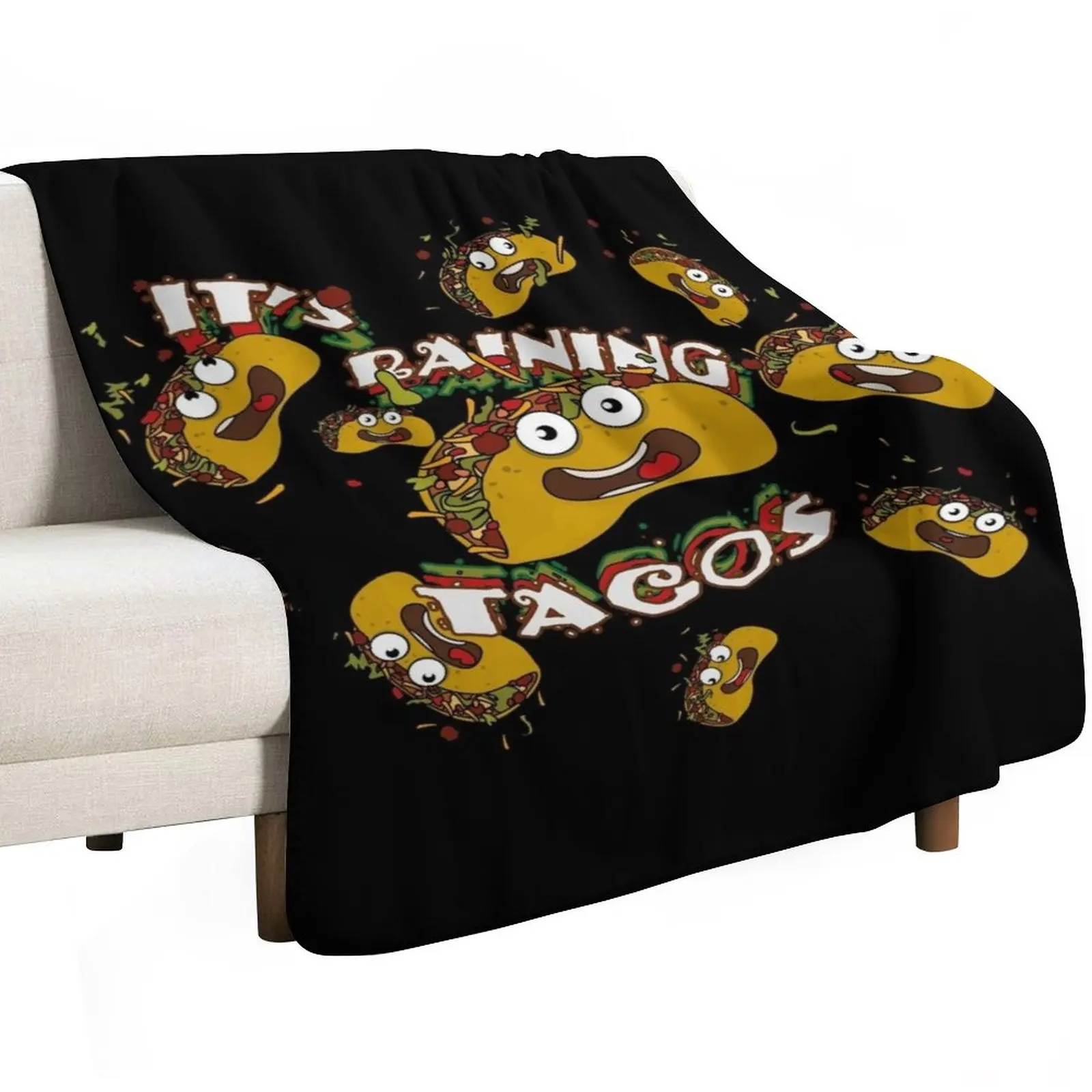 It's Raining Tacos Throw Blanket Bed Fashionable Furry decorative bed plaid Single Blankets