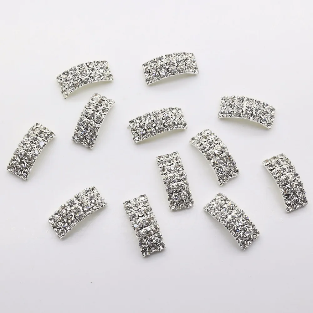 New Fashion 10Pcs/lot 9*21mm arch diy Jewelry Accessories rhinestones pedestal embellishments caps Decoration For Making