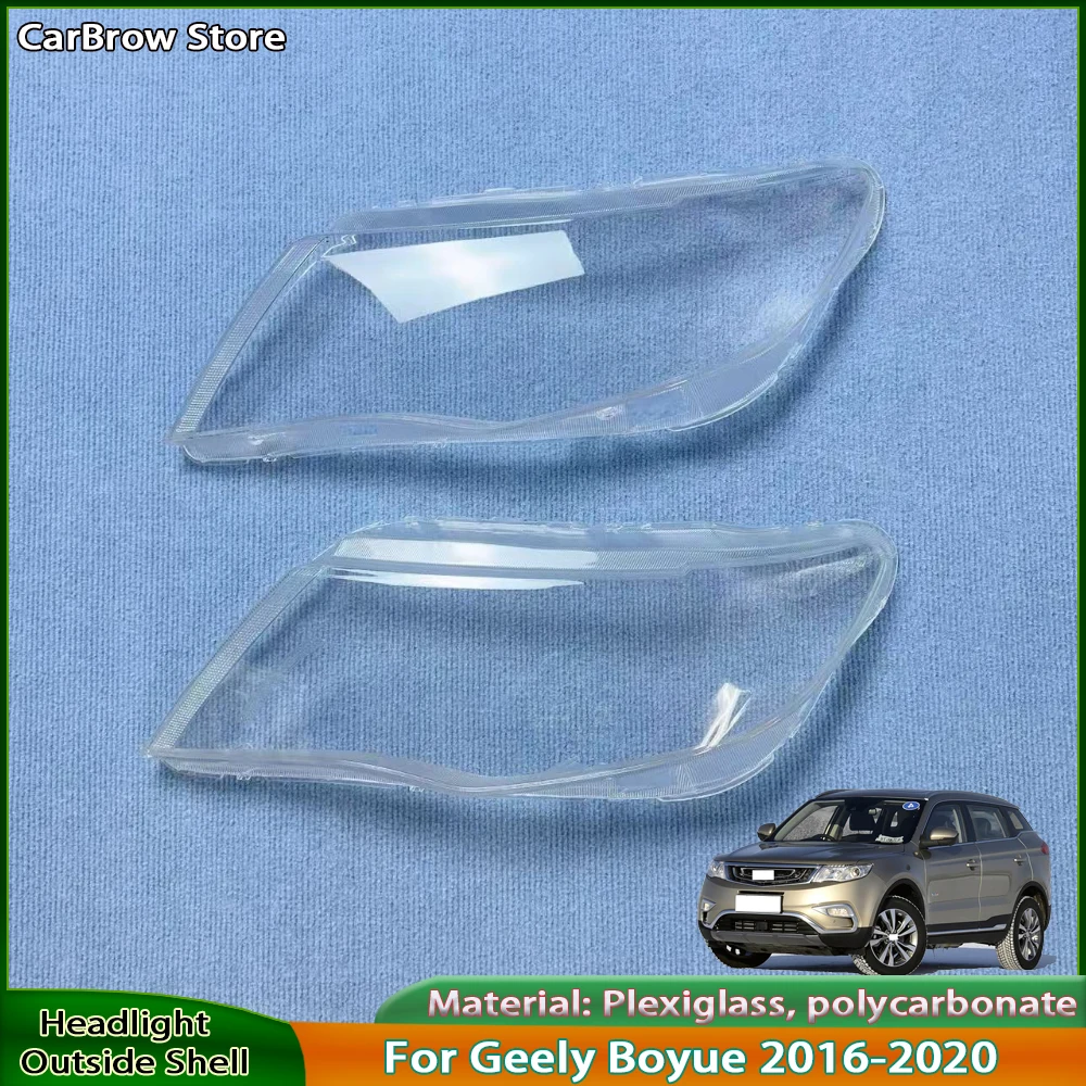 

For Geely Boyue 2016 2017 2018 2019 2020 Headlamp Cover Transparent Lamp Shade Shell Lens Plexiglass Replace Original Lampshade