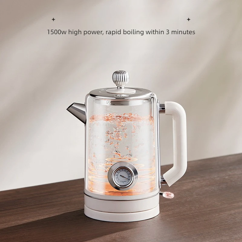 Vintage Electric Kettle Auto Shut Off Keep Warm Scratch Resistant Retro Water Boiler for Home Kitchen Gift Daily Use 전기포트