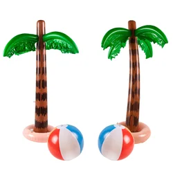 Inflatable Palm Tree Coconut Trees Summer Beach Backdrop Hawaiian Tropical Birthday Luau Pool Party Decoration Photo Booth Props