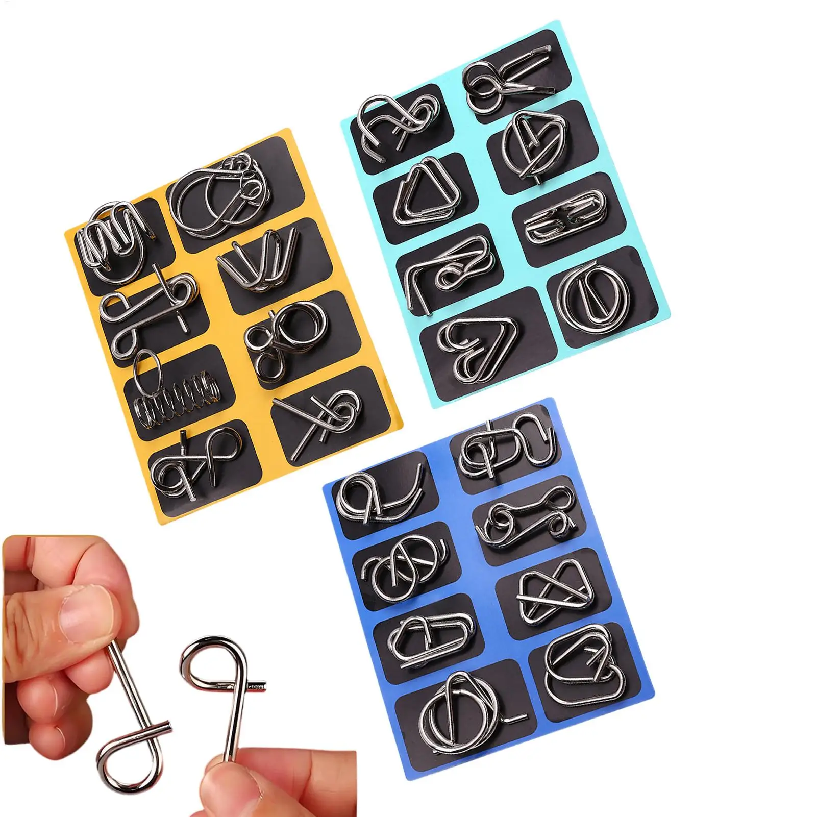 

Metal Puzzle Brain Teaser Educational Disentanglement ToysMind Games For Teens Adults, Family Travel, I Q Logic Training Gift