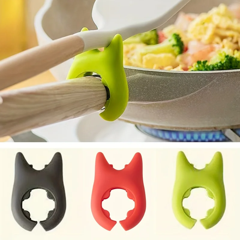 1Pcs of Silicone Kitchenware Sets - Spill-Proof Spoon and Pot Lid Rack，Multi-Function Spatula Shelves Are Suitable for