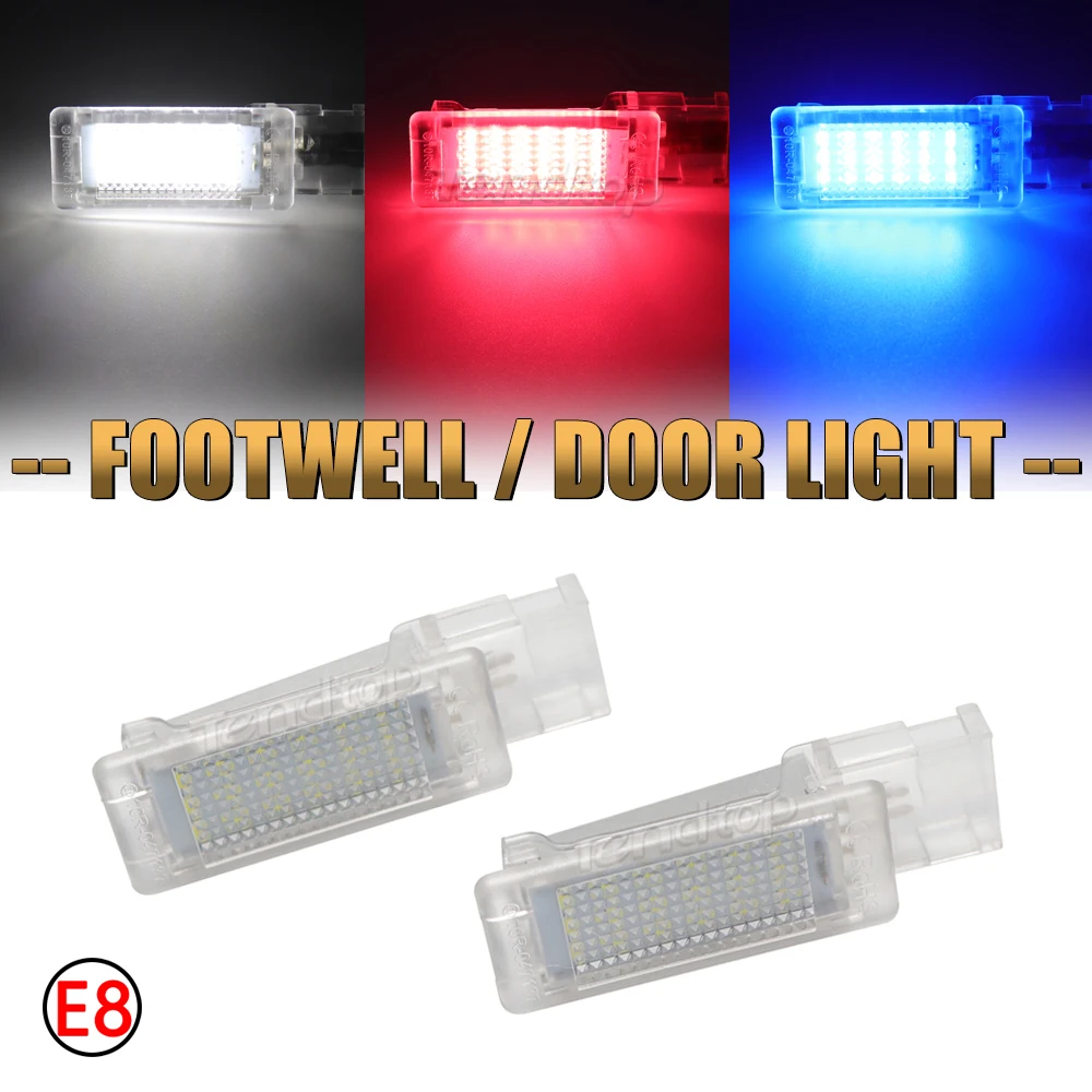 Samochodowe czerwone/niebieskie/białe oświetlenie LED przestrzeni na nogi Schowek Oświetlenie bagażnika Do VW Golf Polo Passat Tiguan Jetta Caddy UP T5 T6 Touareg Scirocco