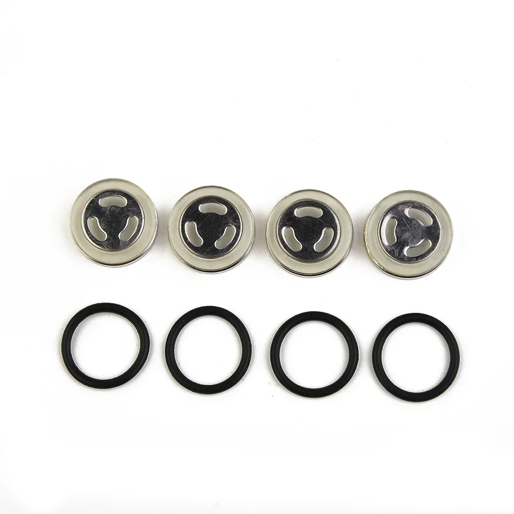 

4pcs 18mm Reservoir Sight Glass Len Gasket Motorcycle Bike Brake Master Cylinder Silver High Quality Brakes Accessories