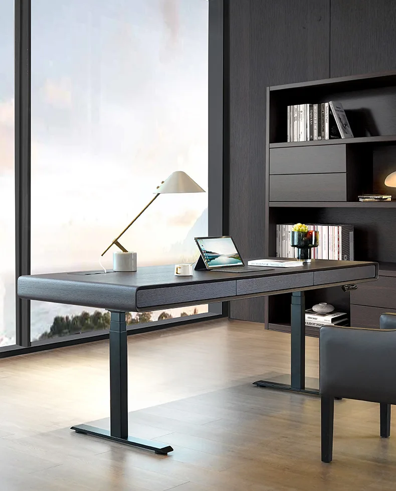 

Electric Height Adjustable Desk, Modern Standing Desk,Italian Minimalist Design,Office Writing Desk ，Home Study Computer Desk