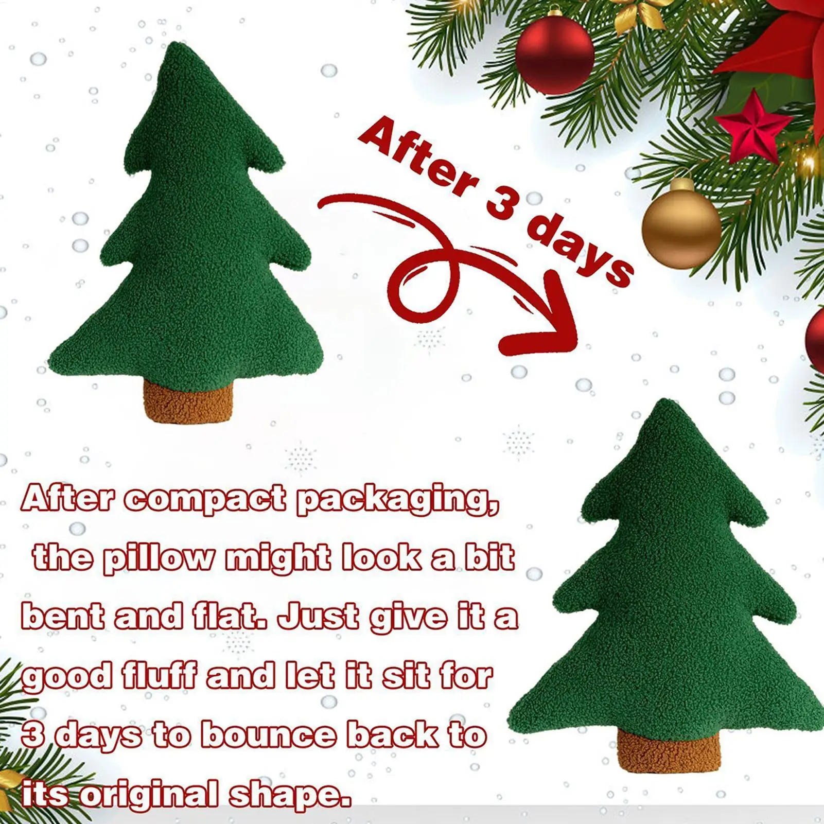 

Christmas Throw Pillows Tree Plush Pillows Decorative Cushion Back Cushion Christmas Decorations for Holiday Living Room Sofa