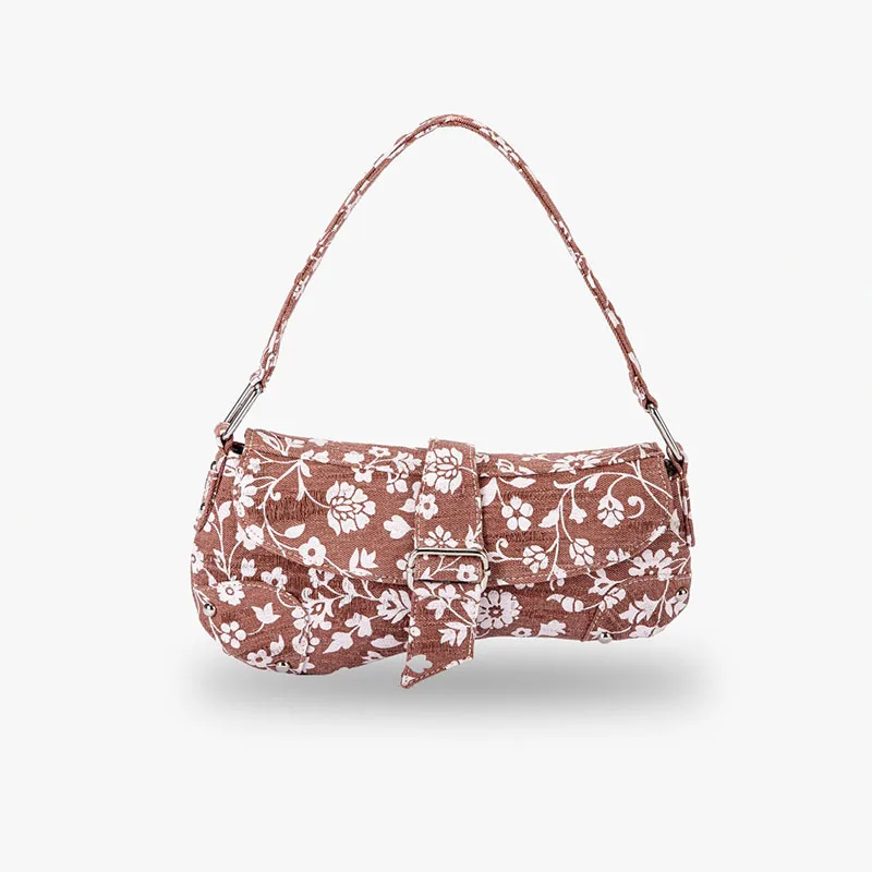 

Flower Pattern Fashion Women's Handbag New Fashion Women's Elegant Shoulder Bag High Quality Luxury Brand Women's Bag