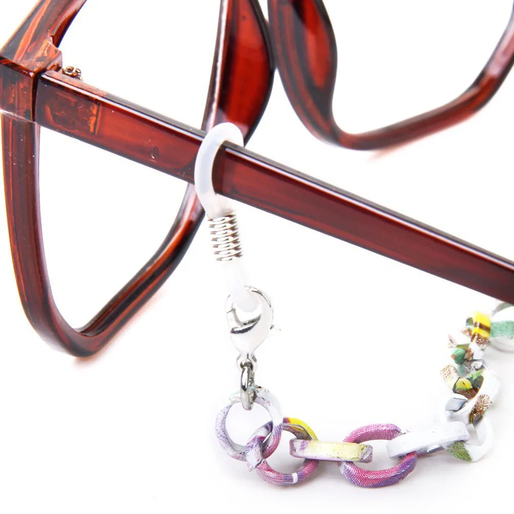 

Aluminum Eyeglass Chain Holder 70cm Nonslip Adjustable Rubber Ends Metal Coils Snake Style Fashion Women Glasses Strap