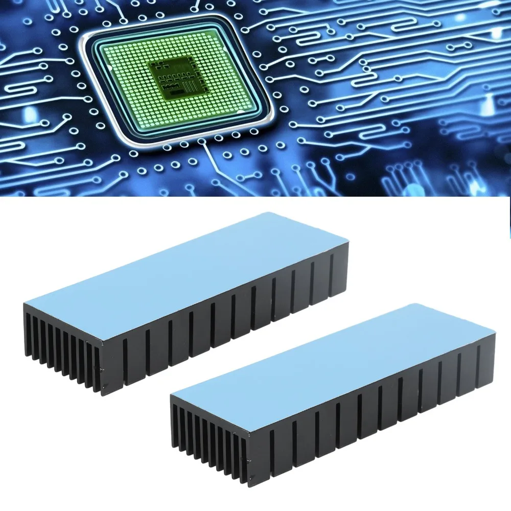 2-pecas-de-dissipadores-de-calor-de-aluminio-preto-com-adesivo-120-40-20mm-design-com-fendas-para-eletronicos