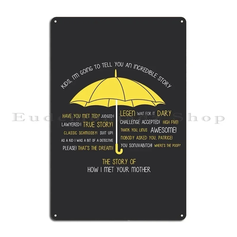 How I Met Your Mother quote Love is the best thing we do Metal Signs Wall Decor Designer Club Home Plaques Tin Sign Poster