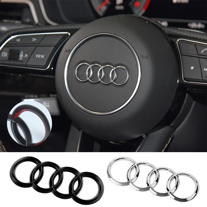 

ABS автомобильный руль, эмблема, наклейка для Audi A6L A4L A8L A1 A5 A3 A7 Q3 Q5 Q7, переоборудованное украшение для интерьера, Стайлинг