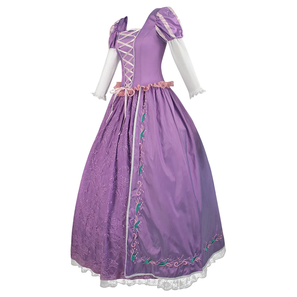 Movie Princess Rapunzel Dress Costume Cosplay Anna Dresses Outfit Suit Halloween Carnival Costume per donne adulte ragazze