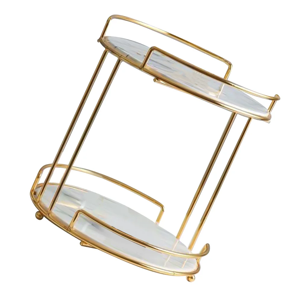 1Pcs Practical Makeup Storage Rack Metal Jewelry Cosmetics Organizer Multi-Layer Desktop Storage Shelf Jewelry Display Rack