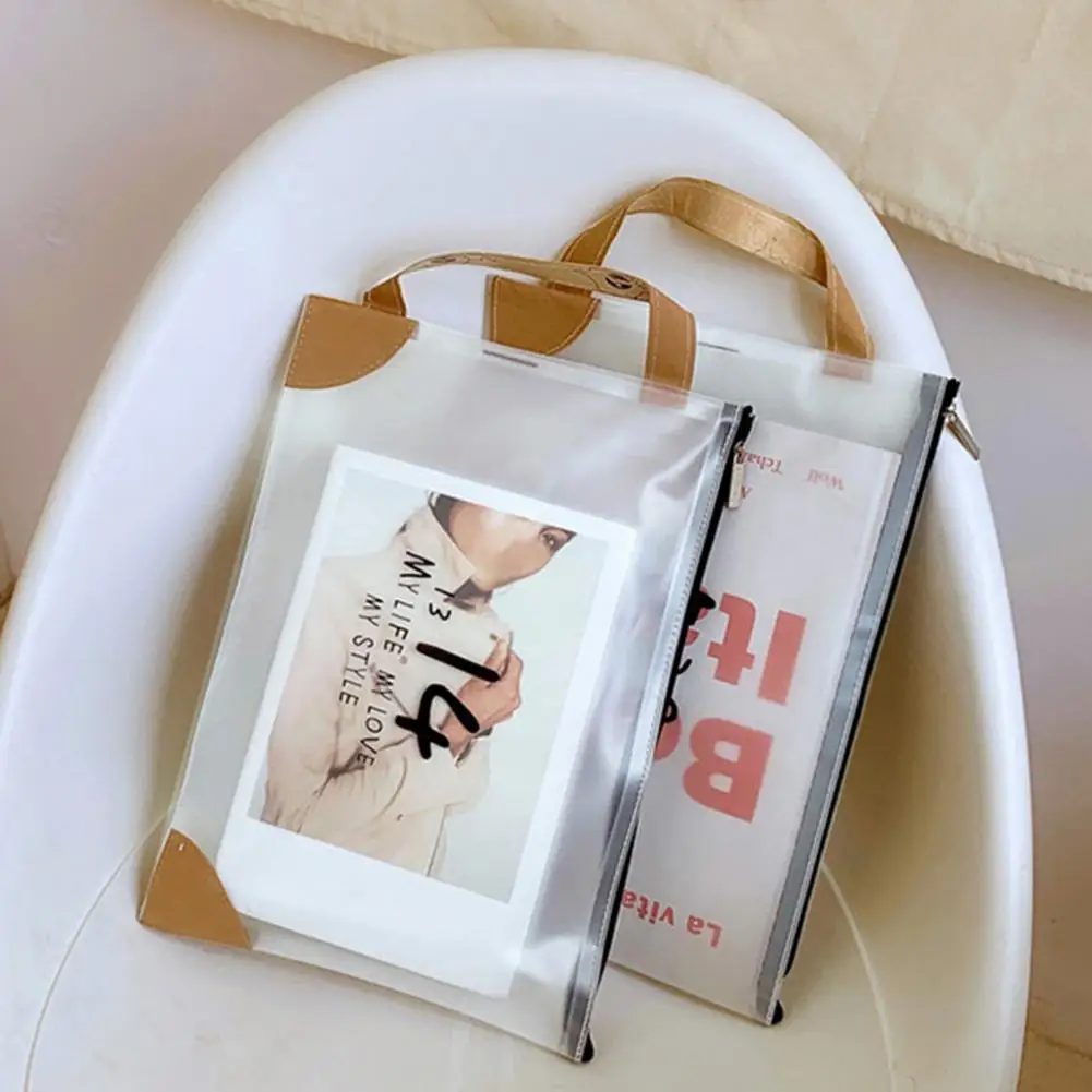 Cartelle di File di carta A4 custodia per File chiusura con cerniera numeri di cartoni animati stampa forniture di cancelleria tascabili per File di studenti trasparenti