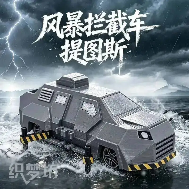 3D-gedruckte Tiv1 Tiv2 Puncher Titus Figur Tornado-Abfangfahrzeug 2 TA1 Actionfigur Desktop-Display-Modell Sammlerstück Spielzeug – Detail 2