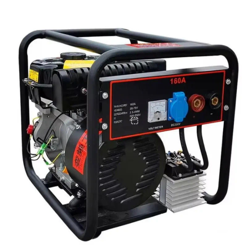 Home Silent Hand Start Mobile Welding Machine Generator Diesel Welder Engine G-asoline Motor Dual-Use Generator Welding Machine