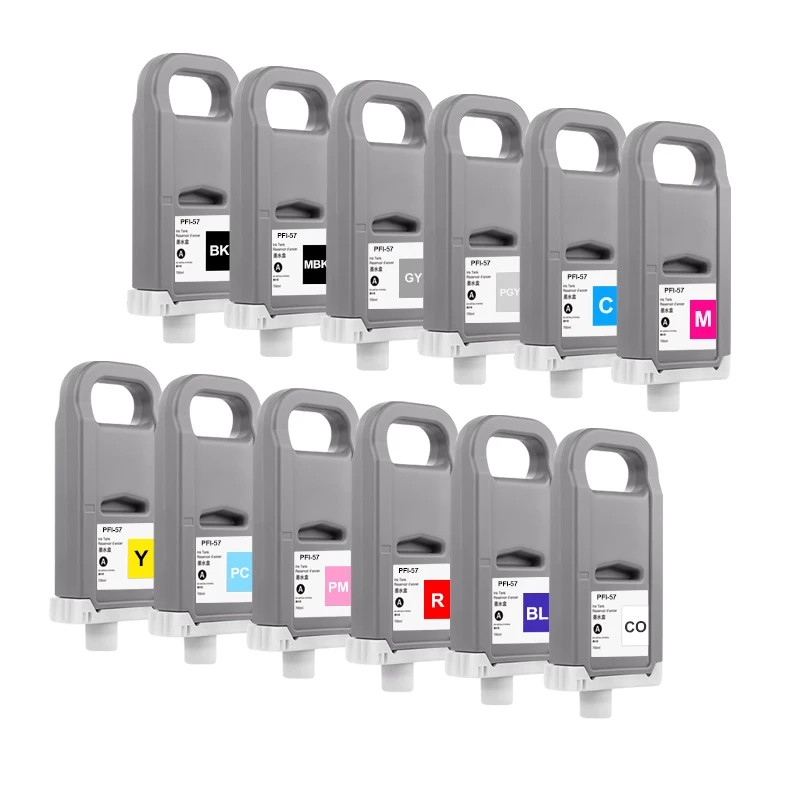 700ML PFI57 PFI-57 Pigment Ink Cartridge With Chip Compatible For Canon Pro520 Pro540 Pro540s pro560s  printer Color