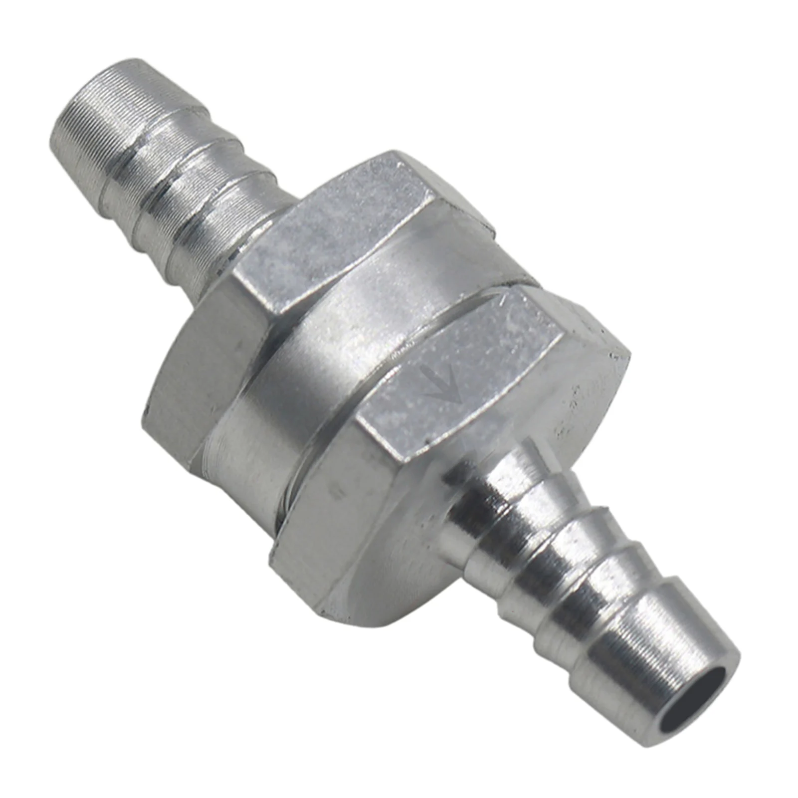 Silver Non Return Valve Single Way Inline Suitable for Bio/Vegetable Oil 12mm Fuel Air Water Pipe Tube Hose  Silver