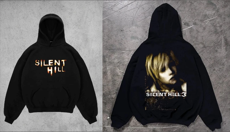 Klassisches Horror-Spiel Silent Hill Hoodies für Männer und Frauen, Retro-Street-Style-Hoodies, bedruckte Hoodies, Alltagsoutfits – Detail 2