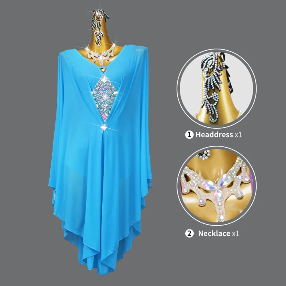 2025 Latin Dance Oefenkleding Carnaval Kostuum Vrouwen Sportpak Podium Meisje Ballroom Amerikaanse Jurk Volwassen Prom Party Partijen