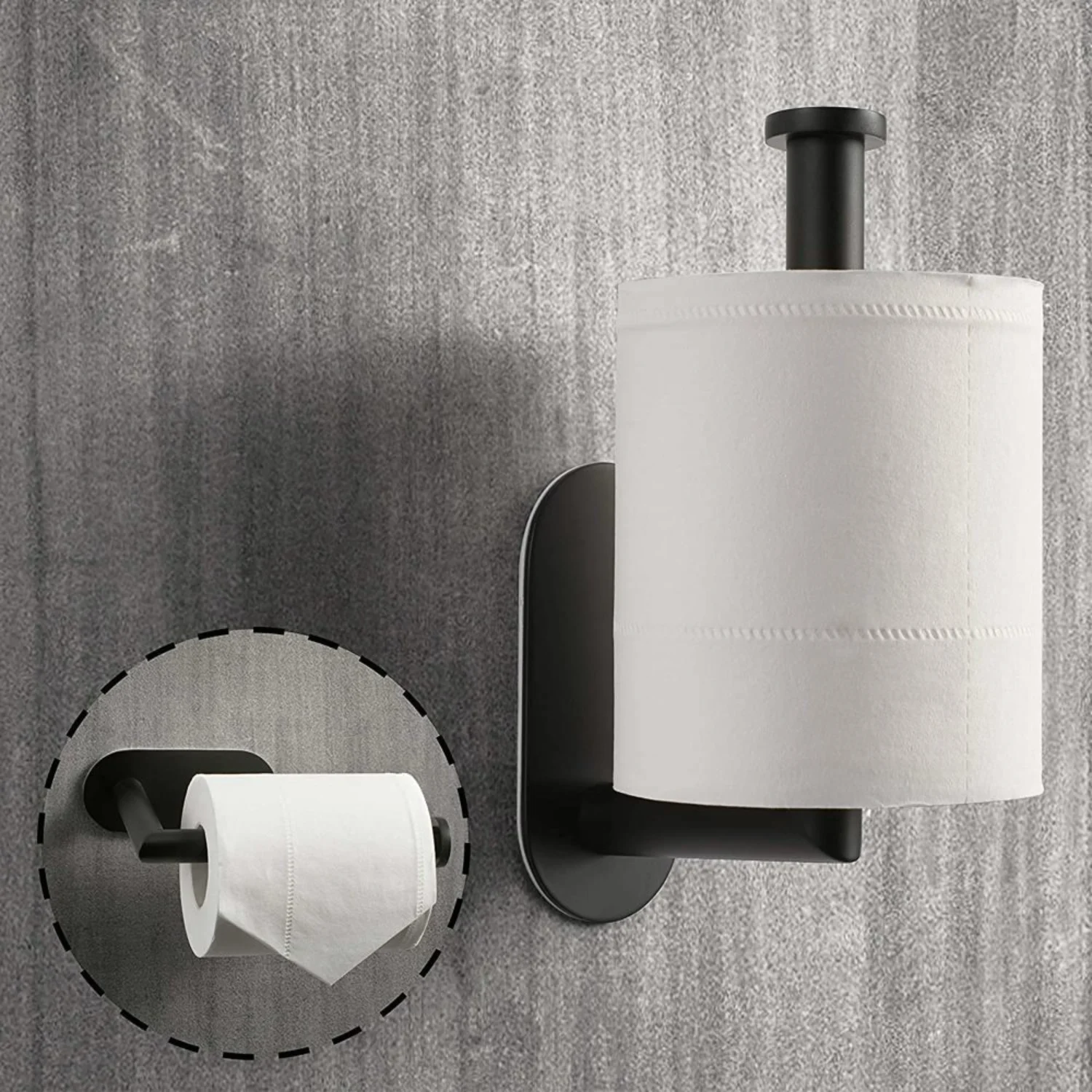 Porte-rouleau de papier toilette auto-adhésif, adhésif pour cuisine et salle de bain, sans propositions pour HOStick sur le mur, en acier inoxydable