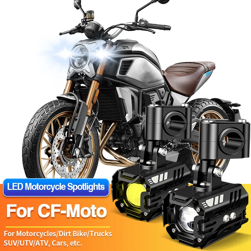

1/2PCS LED Universal Motorcycles Headlight Dual Color Fog Light UTV ATV for CF-Moto UFORCE 600/800/1000/ZFORCE 500 550 800 950
