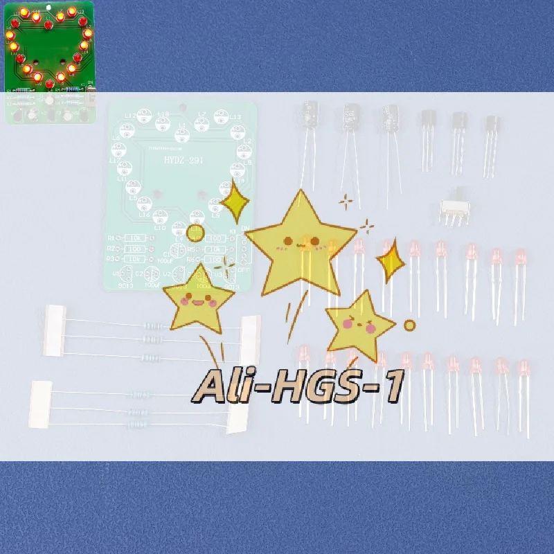 Fun DIY Electronics Kit, Build Your Own Blinking Heart Light, Perfect STEM Gift for Beginners, Teens or Electronics Hobbyists