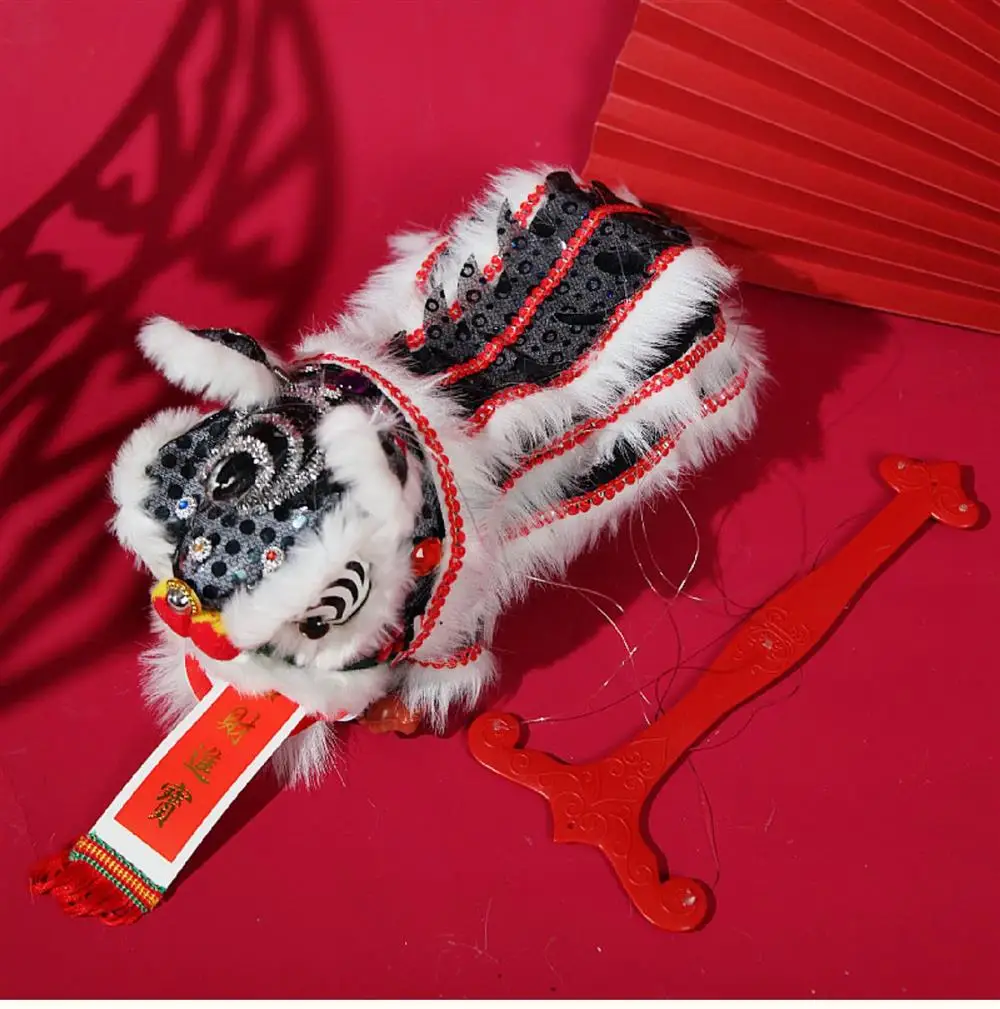 Puppet lion dance Child Game Sports Traditionel Folk Decorative Toy Gift  Performance Cartoon Group Prop