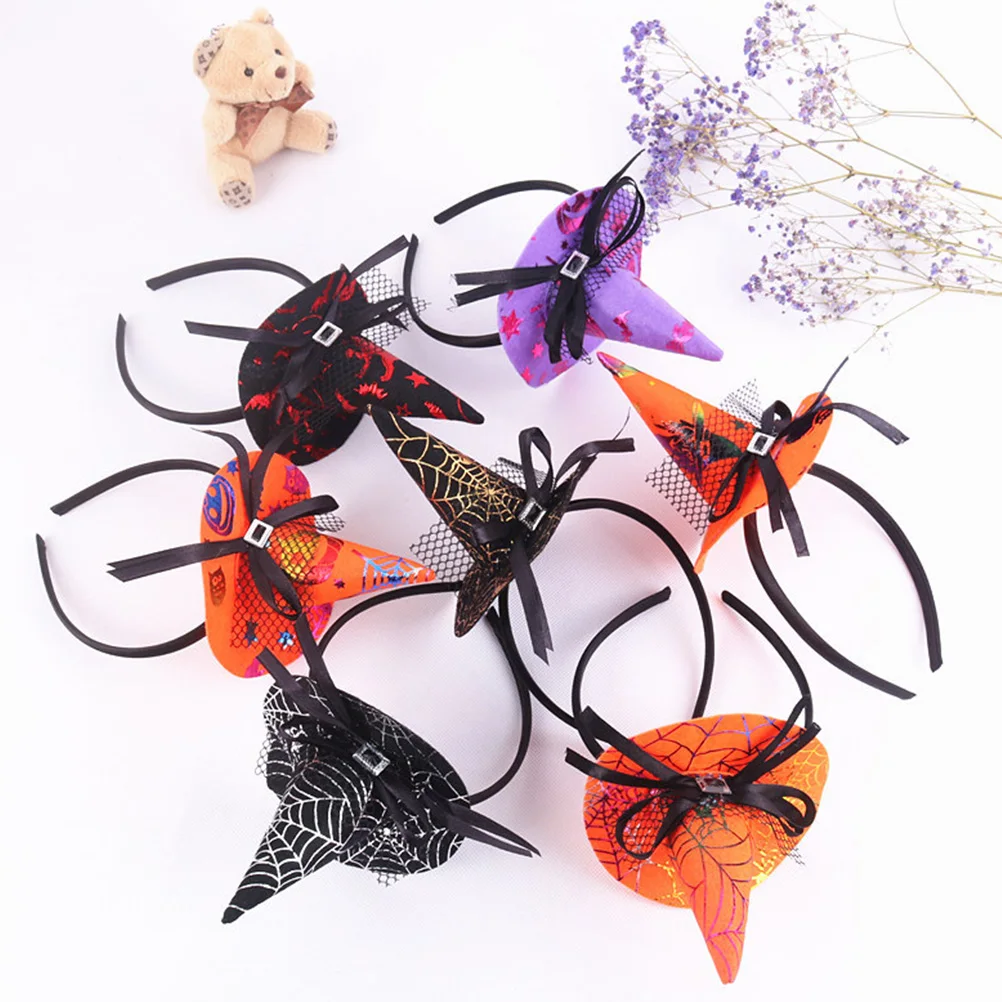 

Halloween Themed Headbands Pumpkin Skull Headdress Witch Hat Hair Fashion Accessories