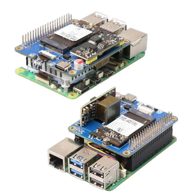 

MPS2242 POE Raspberry Pi 5 PCIe на M.2 NVMe SSD плата адаптера Pi5 2242/2230