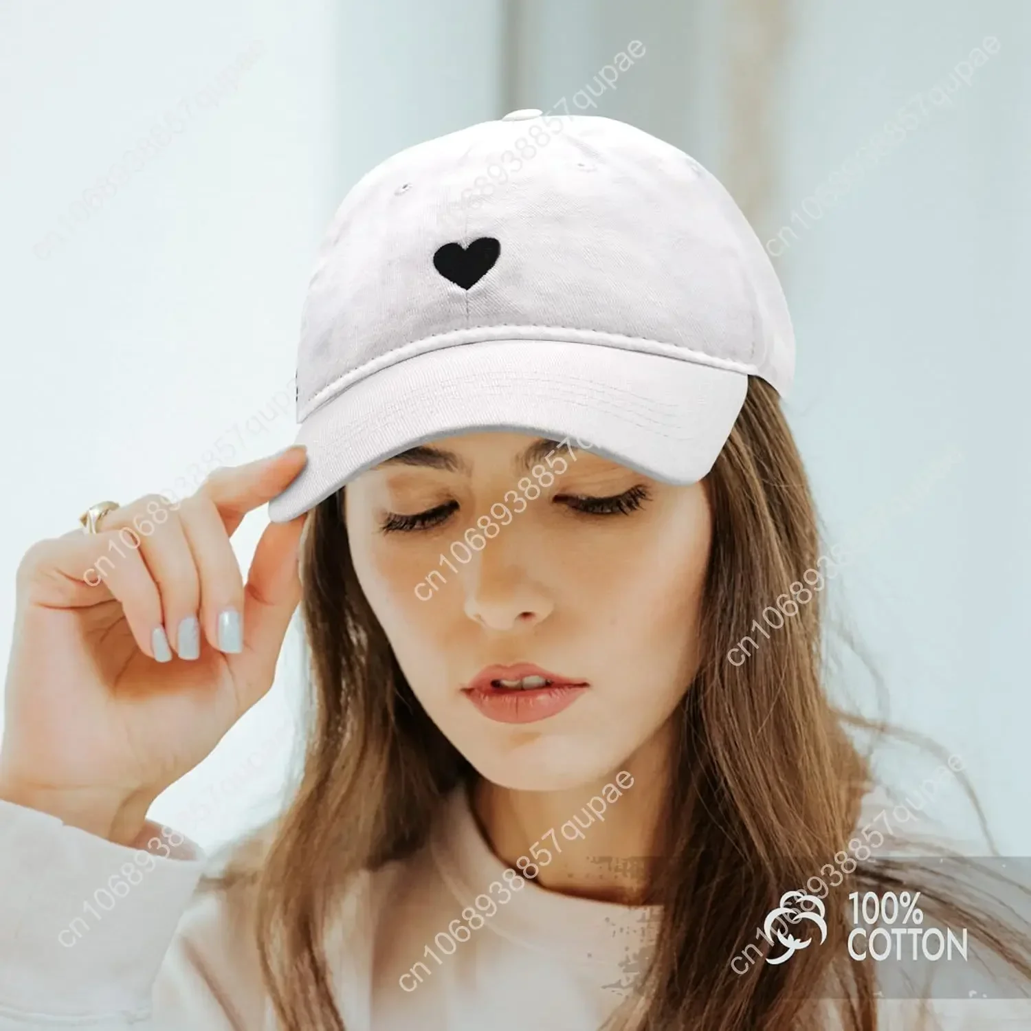 Hat, Embroidered Brushed Cotton Women’s Baseball Hat Unisex Fit, Adjustable One Size